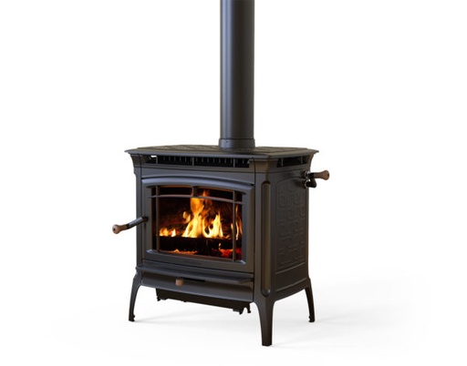 [8362-0020L] Woodstove Hearth Stone Manchester Tru Hybrid Brown Enamel Left Hand Side Load